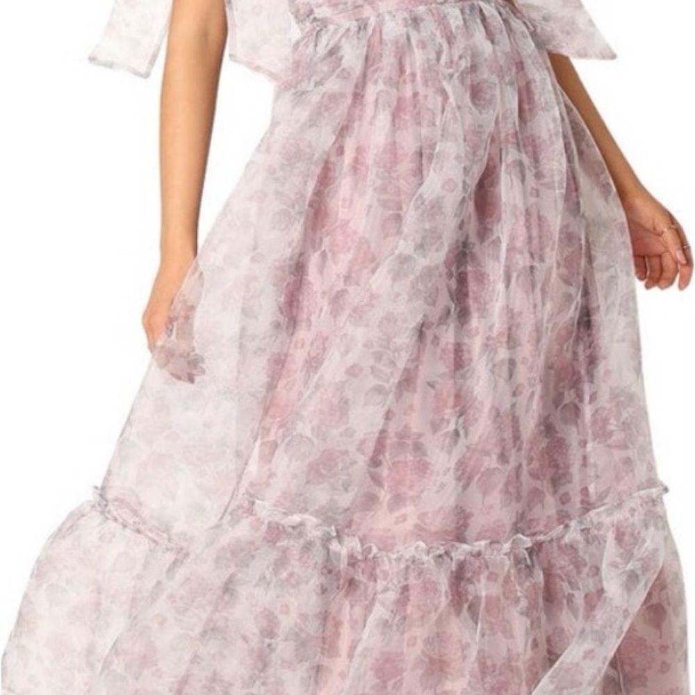 Petal & Pup Lavender Floret Midi Dress (S) - Picture 2 of 11